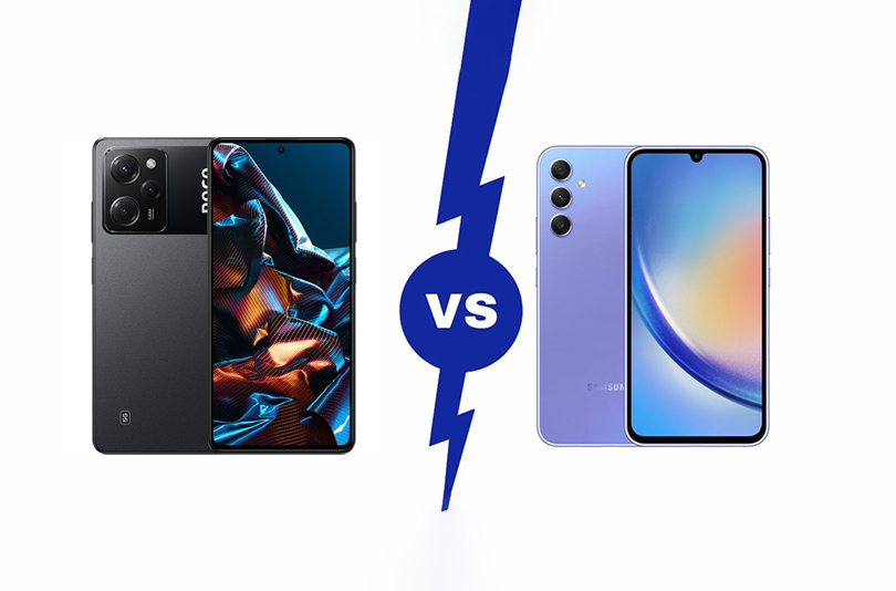 مقایسه گوشی A34  و Poco X5 Pro