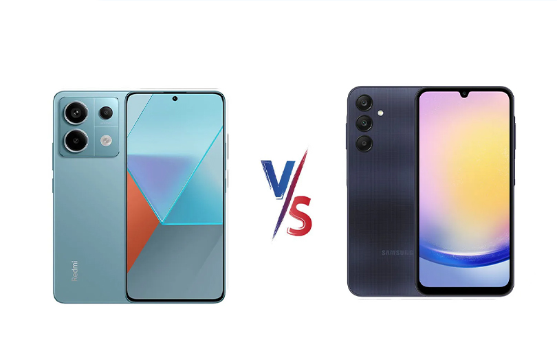 مقایسه A25 و Redmi Note 13 5G